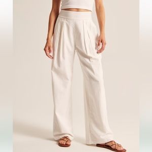 Abercrombie linen blend trouser with elastic waist